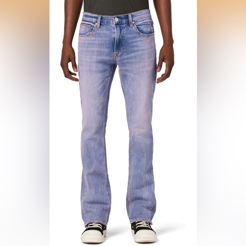 NWT Hudson Jeans Men’s  Walker Kick Flare size 38 Violet